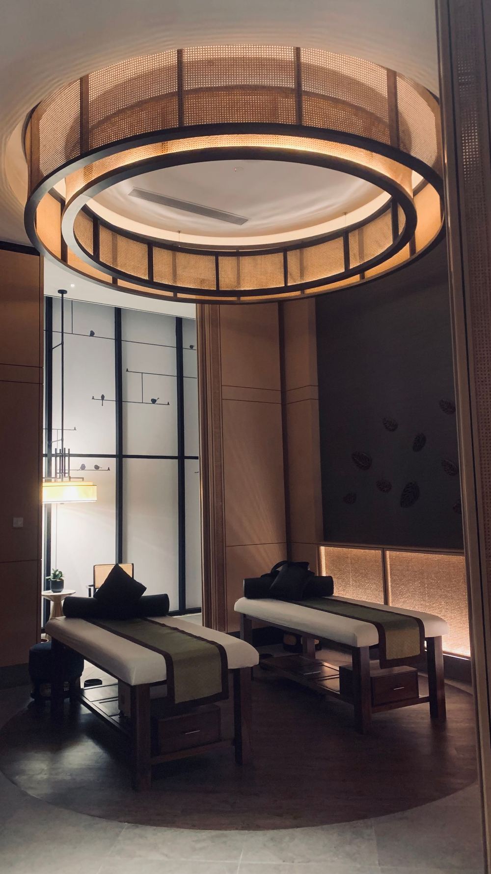 A calm Lioréa treatment room with soft ambient lighting