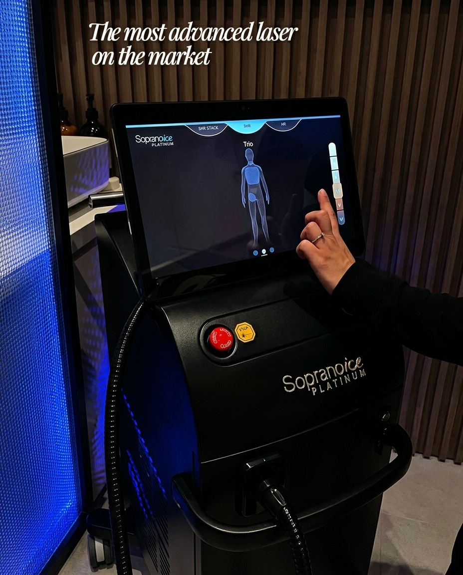 laser hair removal treatment using Alma Soprano ICE Platinum technology at Lioréa Lounge
